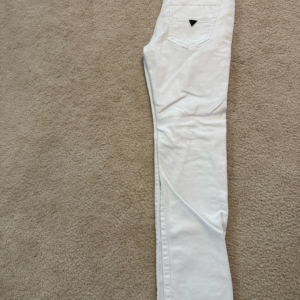 Guess White Denim with Red Label